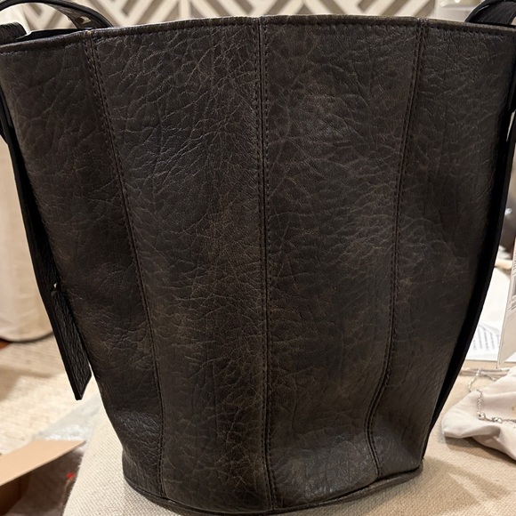 MANGO Brown Faux-leather Bucket Handbag/NWT - Picture 10 of 15